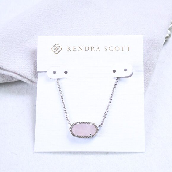 Kendra Scott | Elisa - Silver Rose Quartz Necklace - Picture 1 of 2